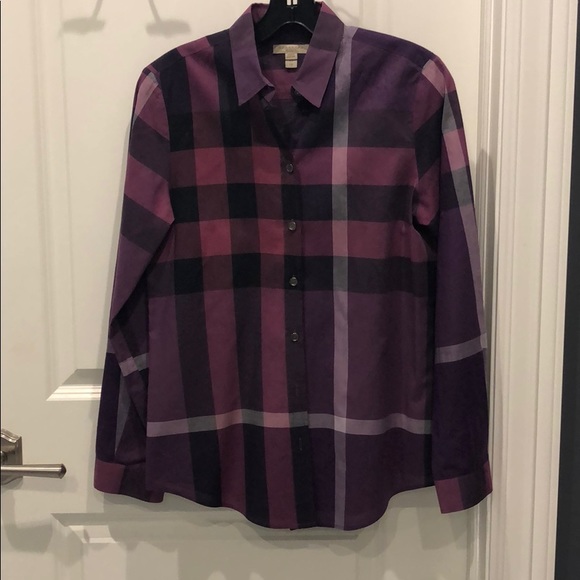 Burberry Tops - Burberry Brit Purple and Plum Shirt